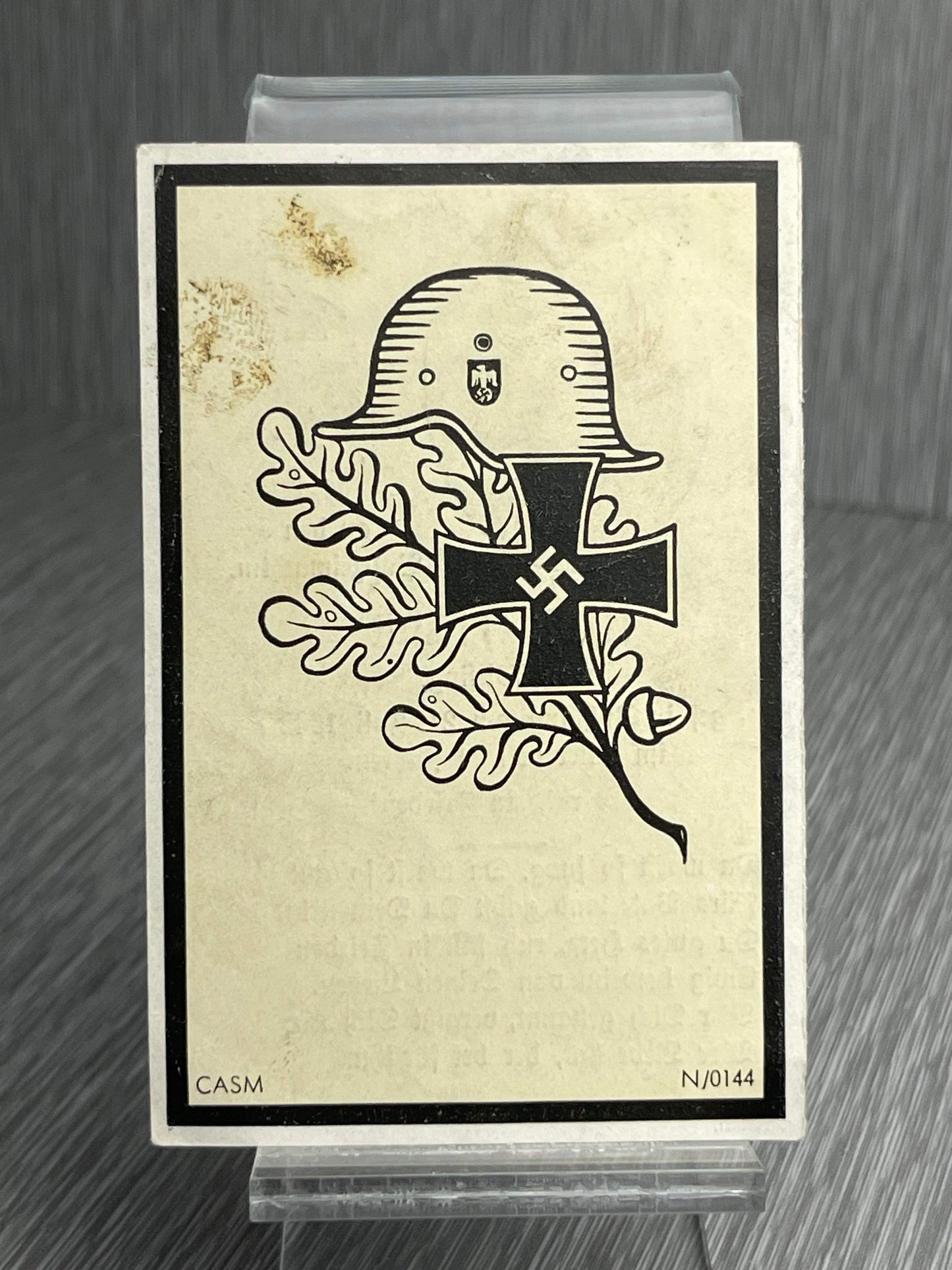 GERMAN WW2 POLICE EM/NCO SOLDIER DEATH CARD EASTERN FRONT „RUSSLAND”