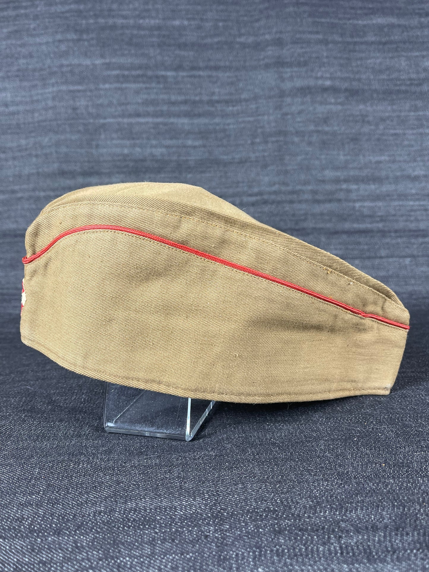GERMAN WW2 HJ HITLER JUGEND OVERSEAS CAP (SUMMER GARRISON CAP) SIZE 55 UNISSUED W/ RZM TAG