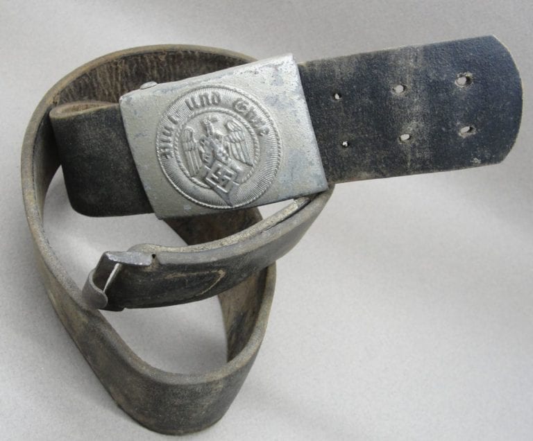 Hitler Youth Buckle by RZM M4/27 with Belt - Original German Militaria
