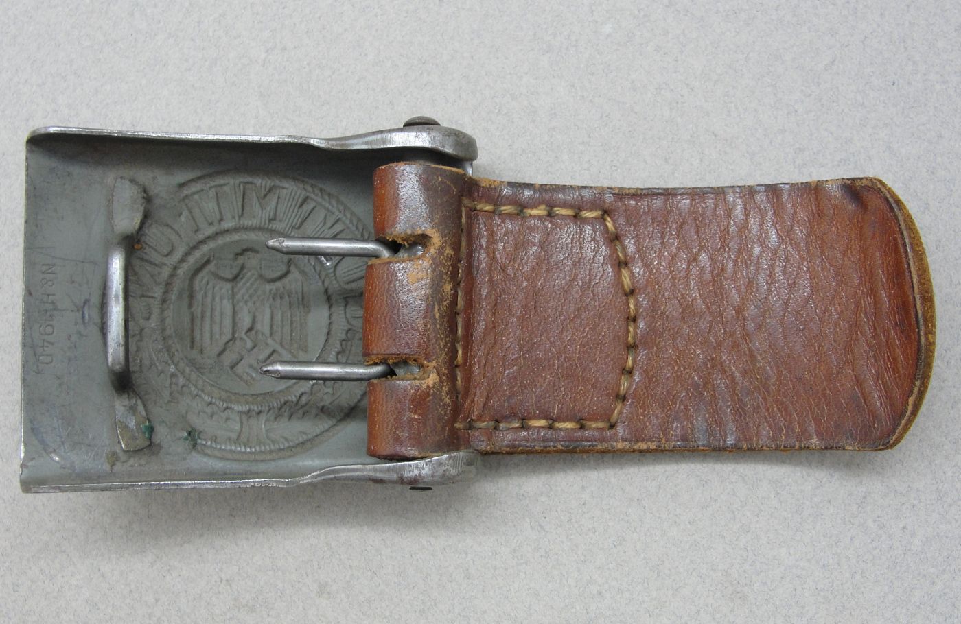 Army EM/NCO's Belt Buckle by N & H 1940 - Original German Militaria