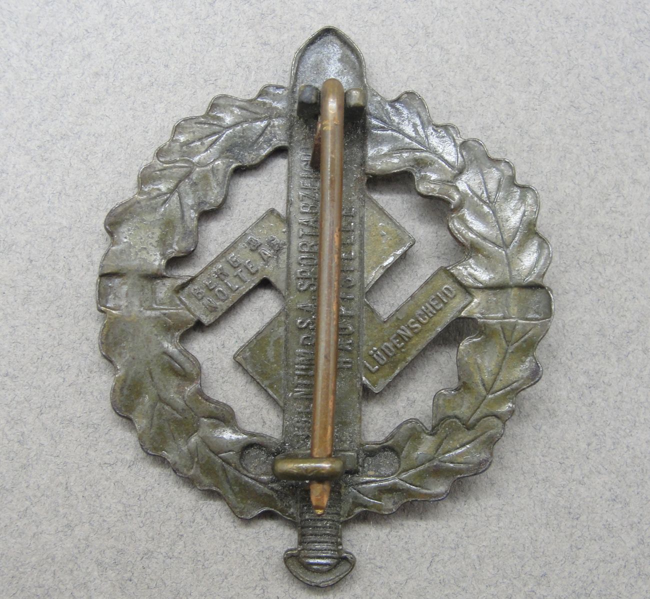 SA Sports Badge, Third Class in Bronze by Berg & Nolte - Original German  Militaria