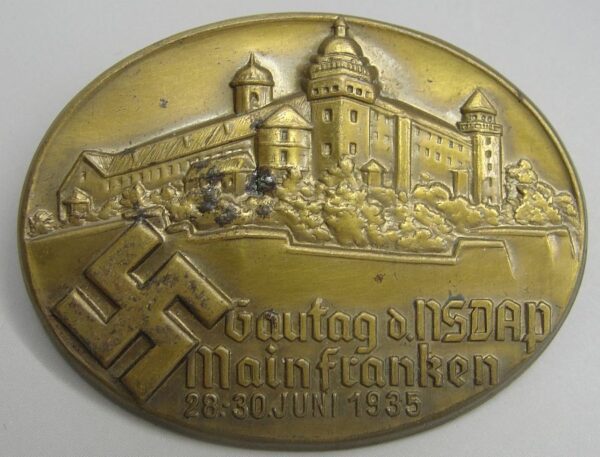 1935 Gautag Mainfranken-Day Badge - Original German Militaria