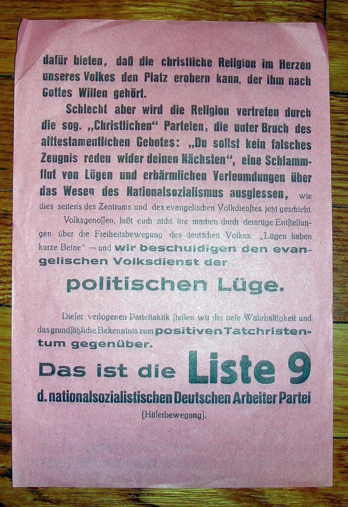 NSDAP Election Leaflet 1932 - Original German Militaria