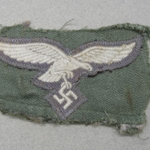 Luftwaffe EM/NCO's Breast Eagle on Green HBT Tunic Cut-Off