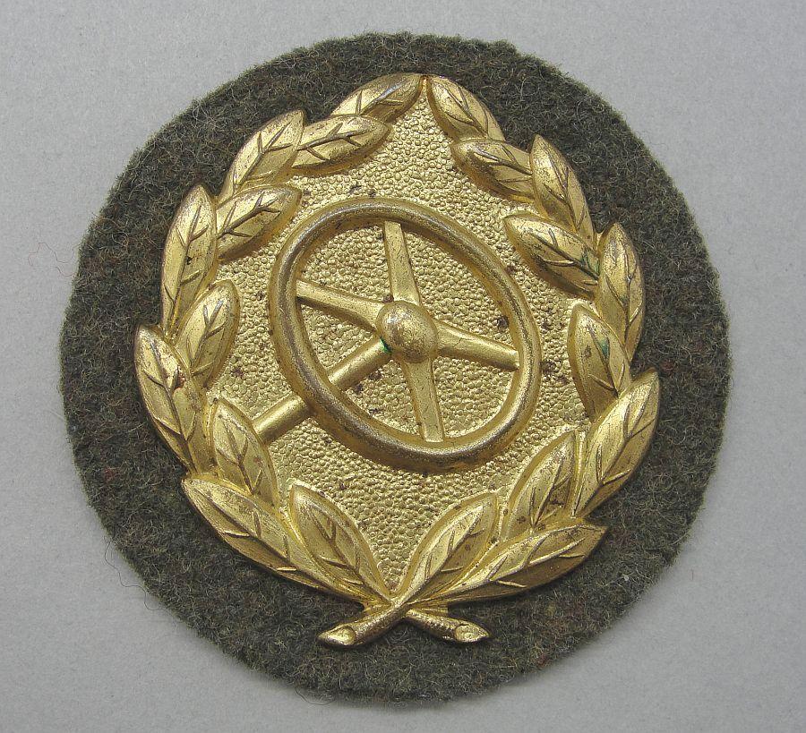 Gold Grade Driver's Badge on Army/Waffen-SS Backing