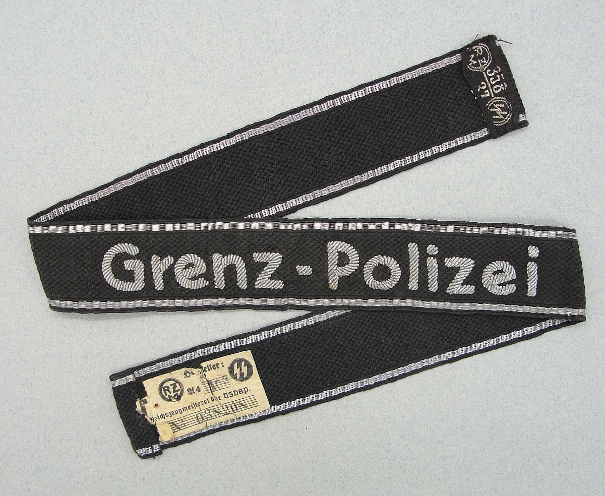 SS Grenz Polizei Cuff Title - Hand Embroidered