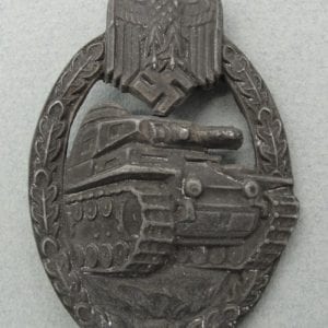 Army/Waffen-SS Panzer Assault Badge in Silver, Hollowback