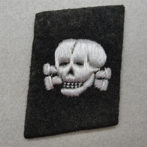 SS Totenkopfvervände (Death Head Units) Skull Collar Tab with SS/RZM Tag
