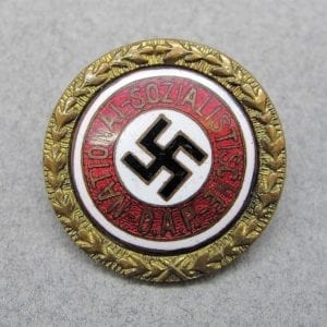 Golden Party Badge, Goldenes Ehrenzeichen der NSDAP, 24mm Size,  Fuess # 36609