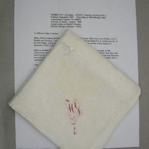 Napkin From Hermann Göring's Berlin Apartment with Vet Documentation