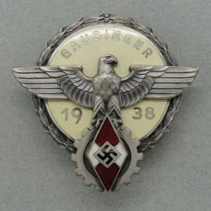 1938 Hitler Youth GAUSIEGER Badge by G. BREHMER, Choice!