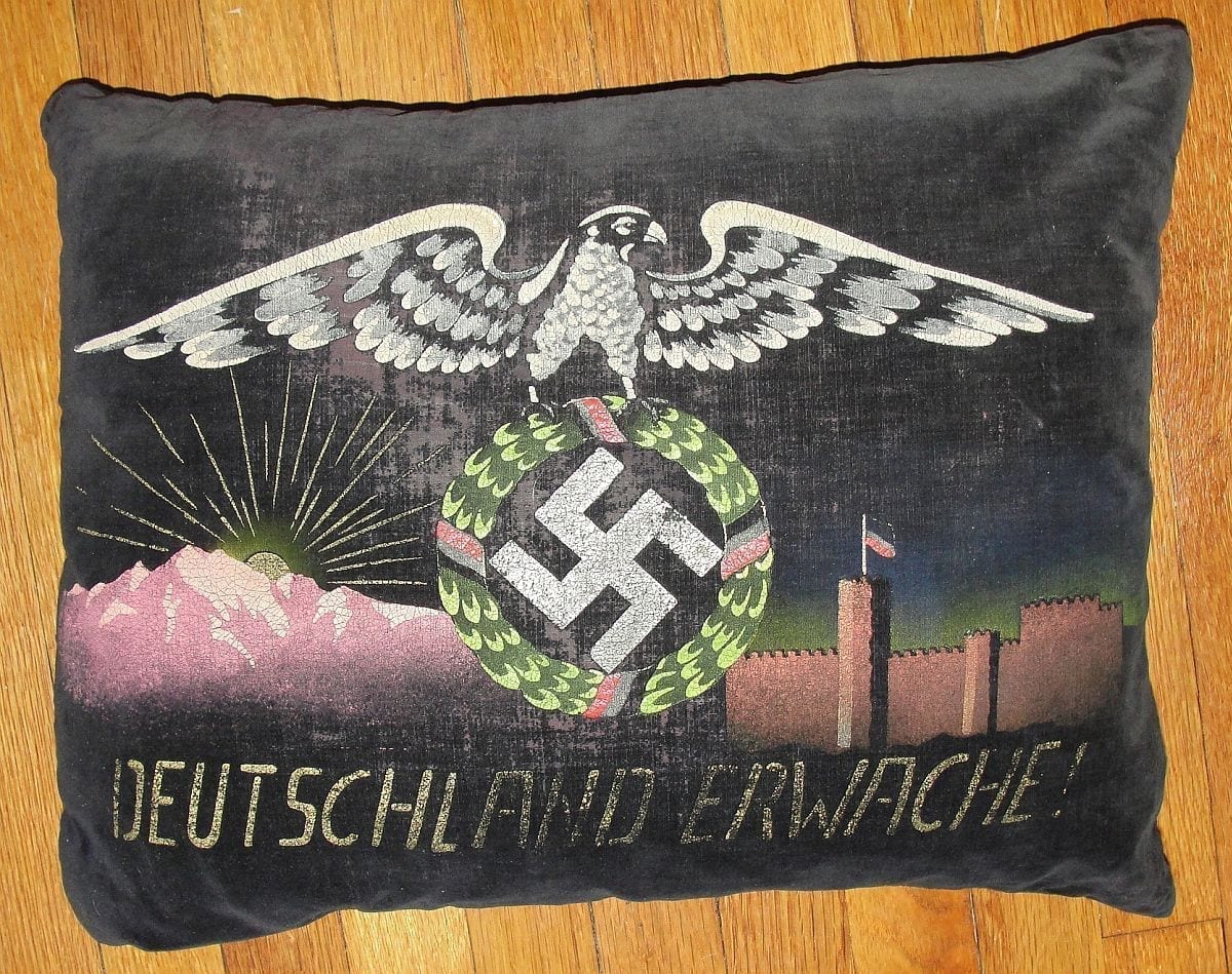 Early "DEUTSCHLAND ERWACHE!" Patriotic Propaganda Pillow