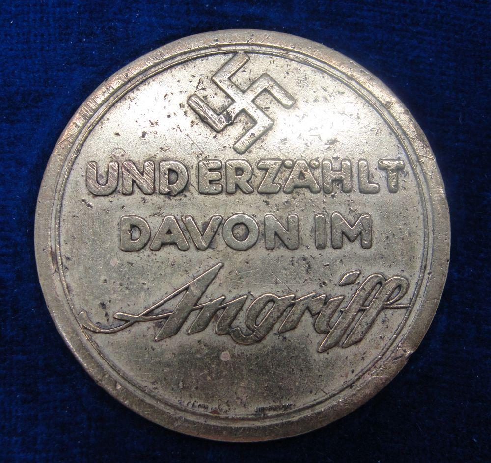 Cased Nazi Goes To Palestine Medal