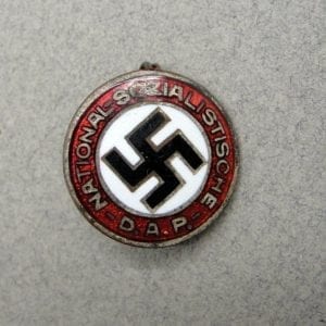 Miniature NSDAP Membership Badge marked "GES GESCH" 18mm