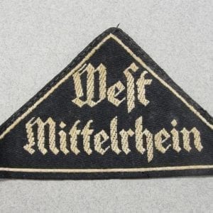Hitler Youth BDM District Sleeve Triangle - West Mittelrhein