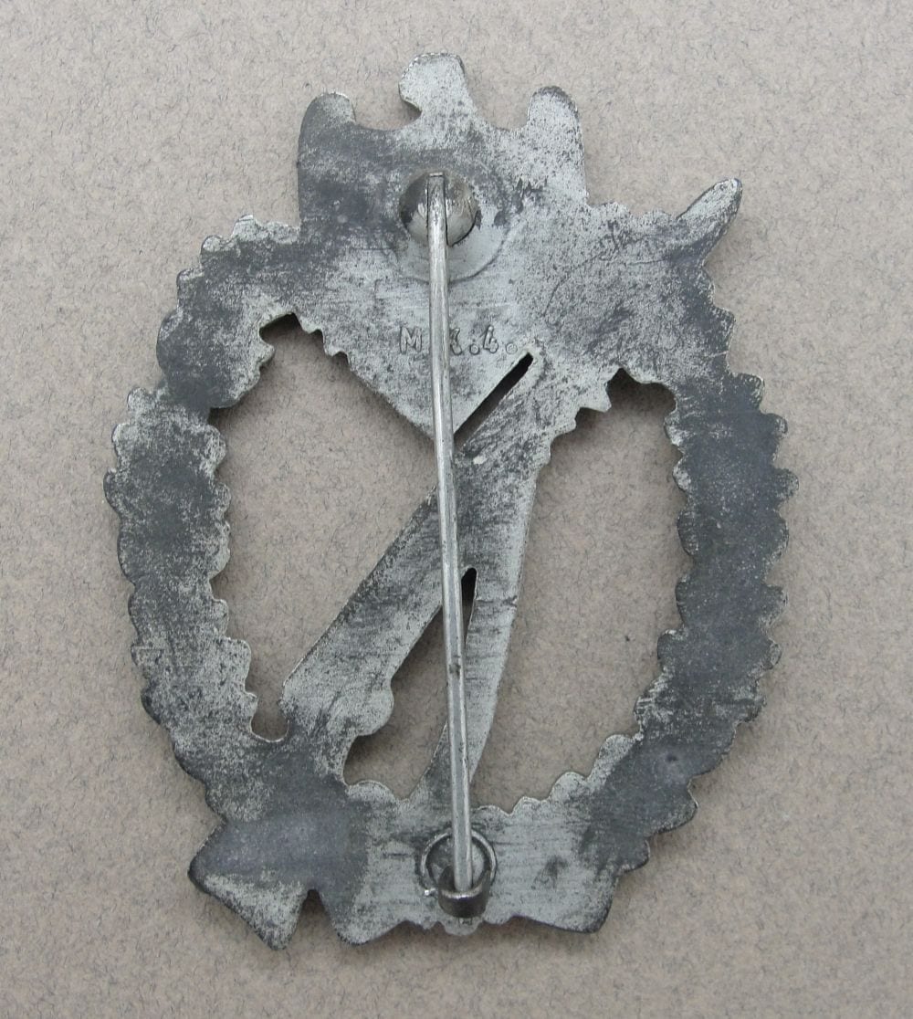 Army/Waffen-SS Infantry Assault Badge, Silver Grade by "M.K.4"