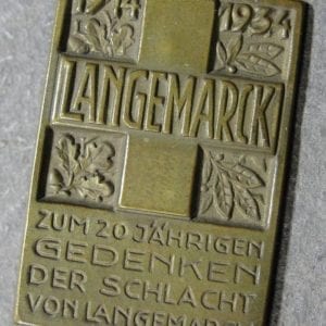 1934 Badge Commemorating the 20th Anniversary of the Battle of LANGEMARCK