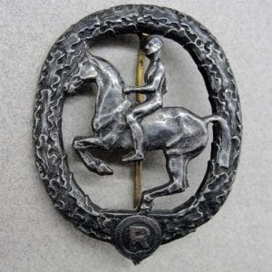 German Horseman's Badge, Second Class in Silver by Lauer