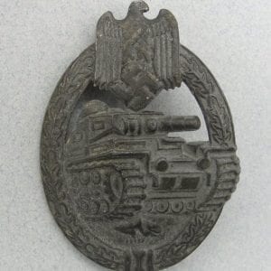 Army/Waffen-SS Panzer Assault Badge in Silver, Hollowback Version
