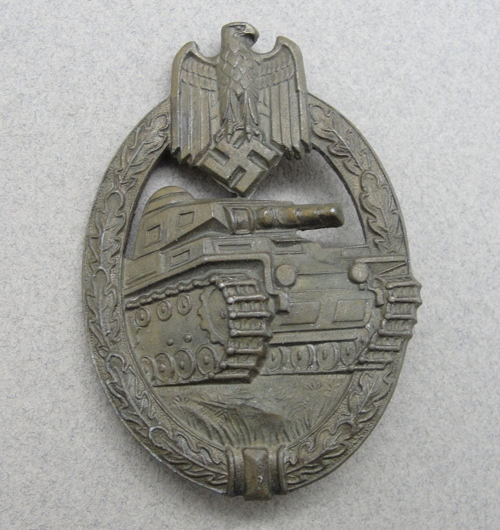 Army/Waffen-SS Panzer Assault Badge, Bronze Grade, by Aurich
