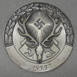 1935 German Hunting Association "Deutsche Jägerschaft" Silver Grade Plaque