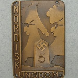 Swedish Nordic Youth Nordisk Ungdom March Plaque "5"