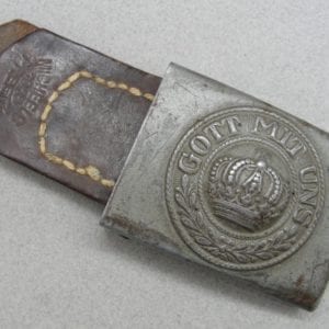 WW1 Imperial German EM/NCO's Belt Buckle w/ 1916 Dated Tab