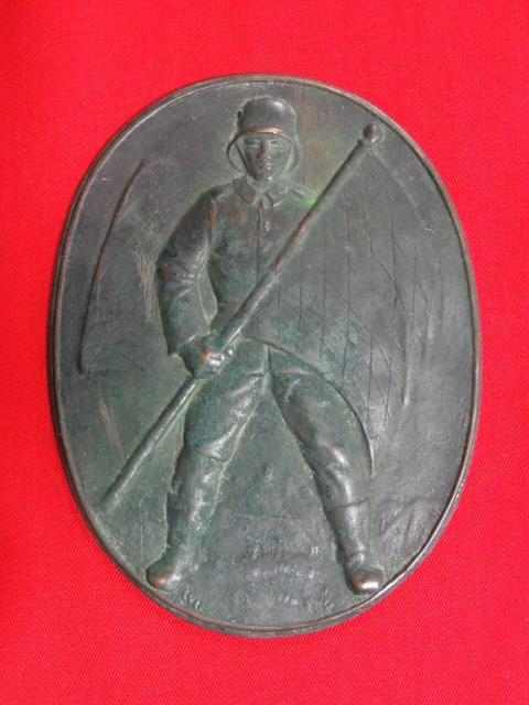 1922 Bavarian Soldier Bronze Plaque