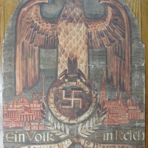 Ein Volk Ein Reich Ein Führer! 1938 Original Painting by Florenz