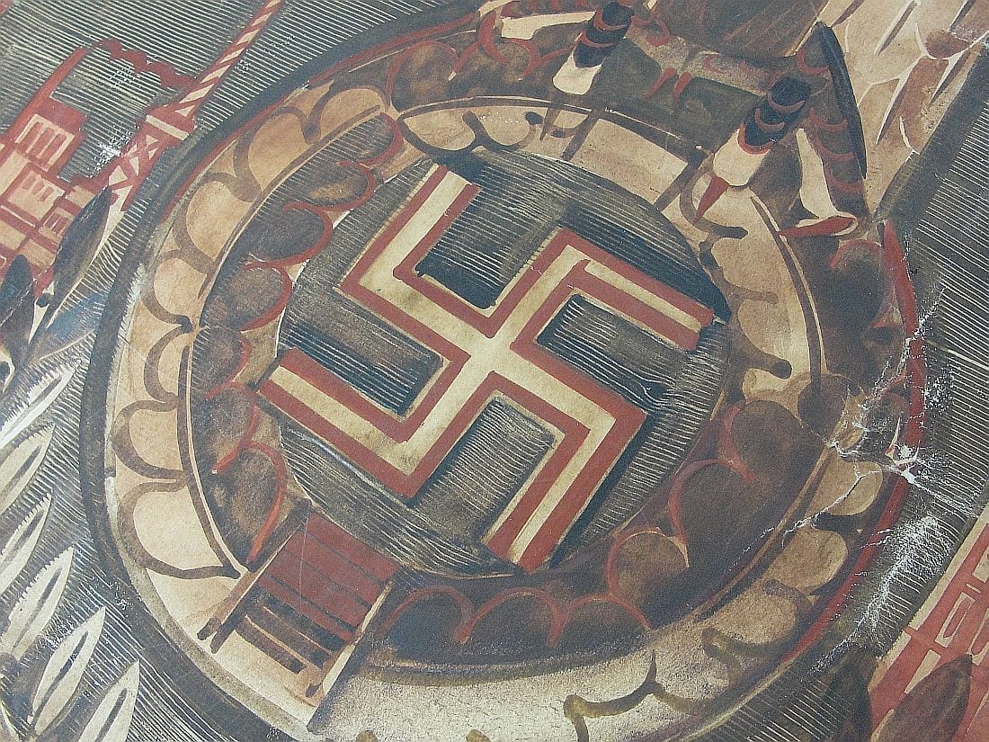 Ein Volk Ein Reich Ein Führer! 1938 Original Painting by Florenz