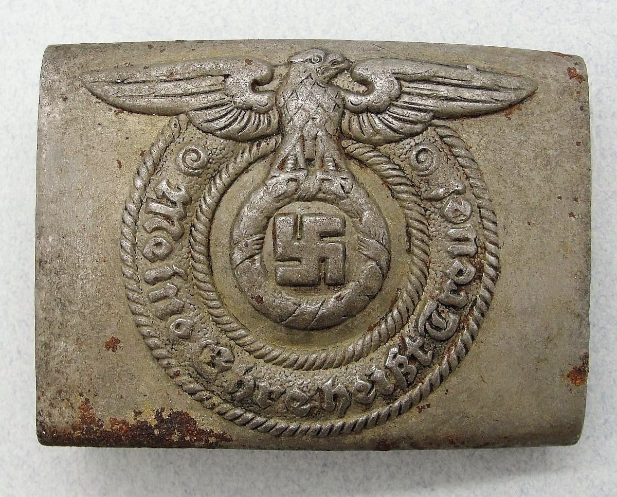 SS EM/NCO's Belt Buckle, Late-War Anodized Finish Variant