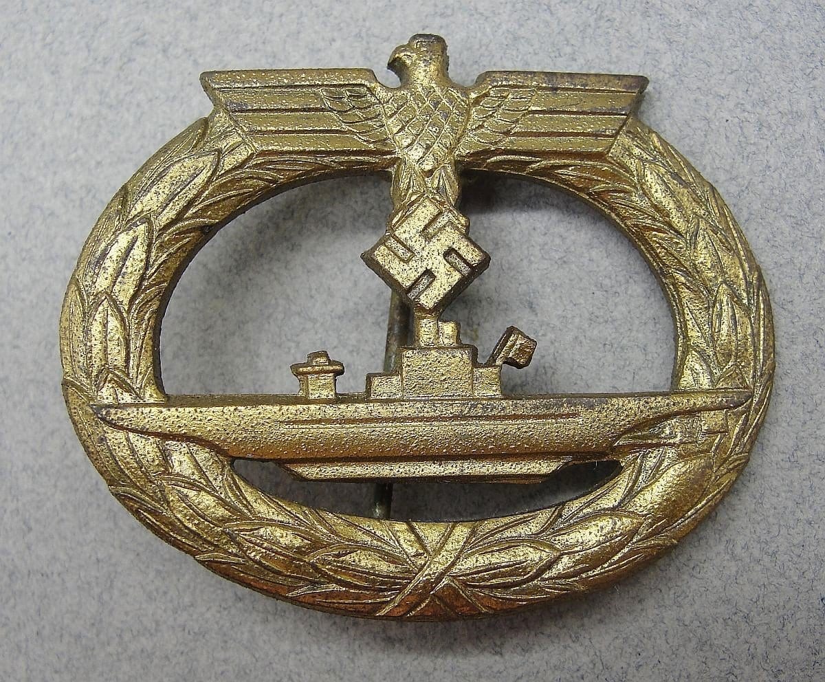 Kriegsmarine U-Boat Badge by Wiedmann w Original Price
