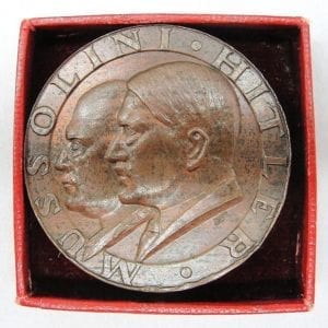 Mussolini - Hitler 1937 & 1938 Berlin & Rome State Visits Medal