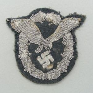 Luftwaffe Pilot's Badge, Bullion-Version, Tunic-Removed
