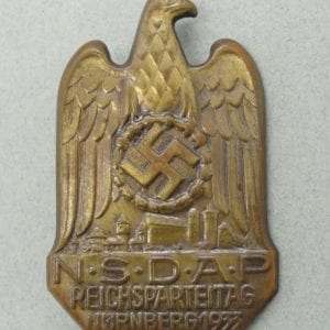 1933 NÜRNBERG REICHSPARTEITAG Badge, Hollowback Version