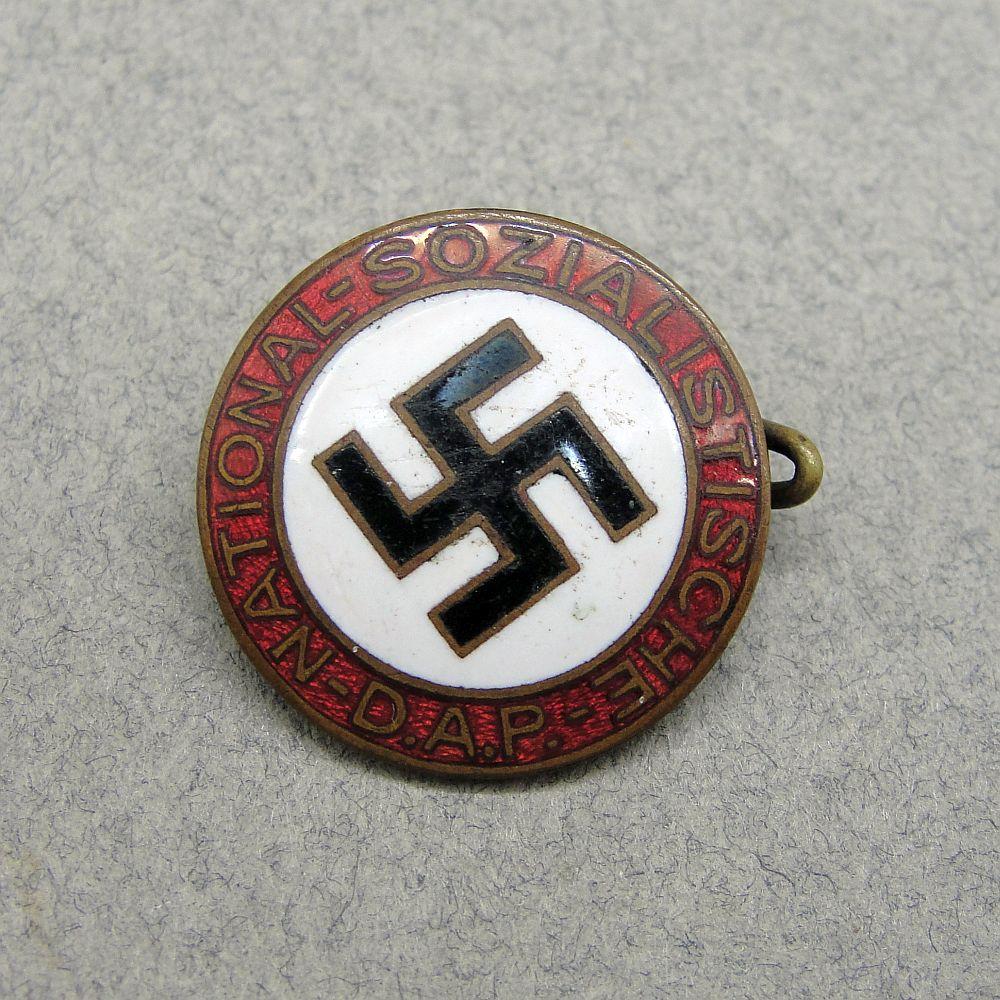 Miniature NSDAP Membership Badge marked "GES GESCH" - 19mm