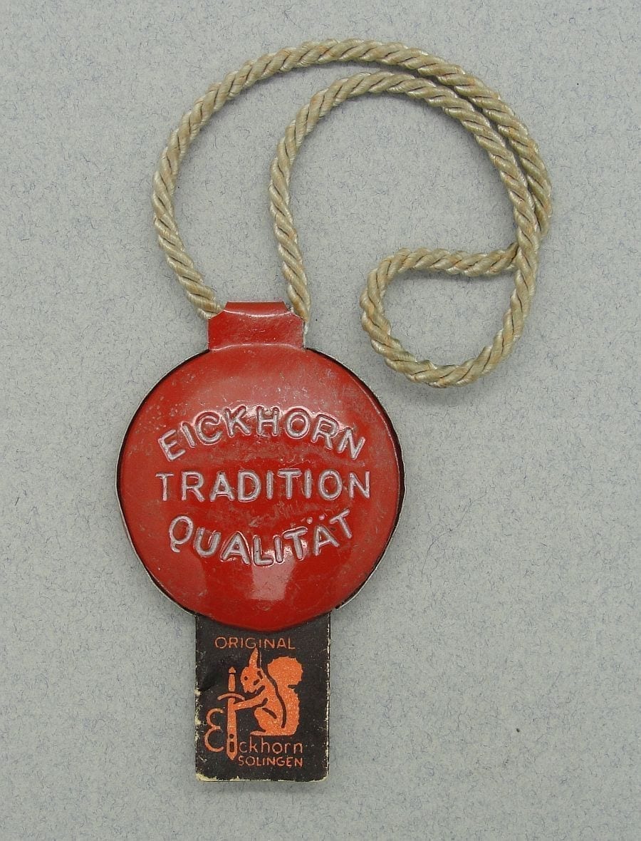 Eickhorn Metal Dagger Quality Control Tag with Paper Insert