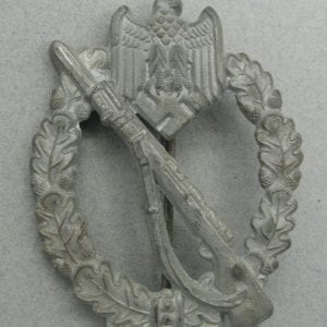 Army/Waffen-SS Infantry Assault Badge, Silver Grade, by Assmann, Marked "2