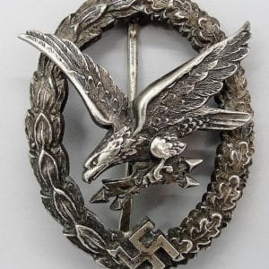 Luftwaffe Radio Operator-Air Gunner's Badge by Deumer, Named/Dated/Unit Marked