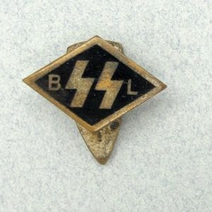 Flemish Allgemeine-SS "SS BL" Financial Supporter's Badge by ZOLL Lapel Version