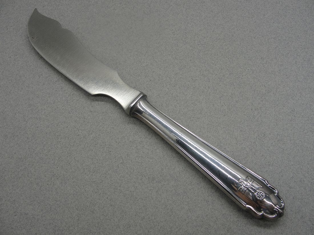Adolf Hitler - Reichs Chancellery Formal Pattern Silverware - Fish Knife