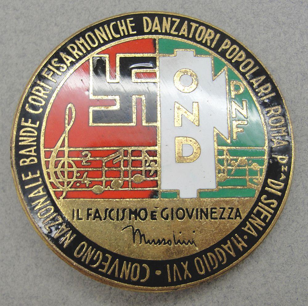 Badge to Commemorate Italian - German Musical Festival In Rome