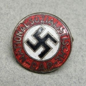 Miniature NSDAP Membership Badge marked "GES GESCH" - 18mm