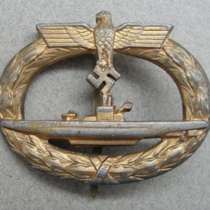 Kriegsmarine U-Boat Badge- 5 Feather Type