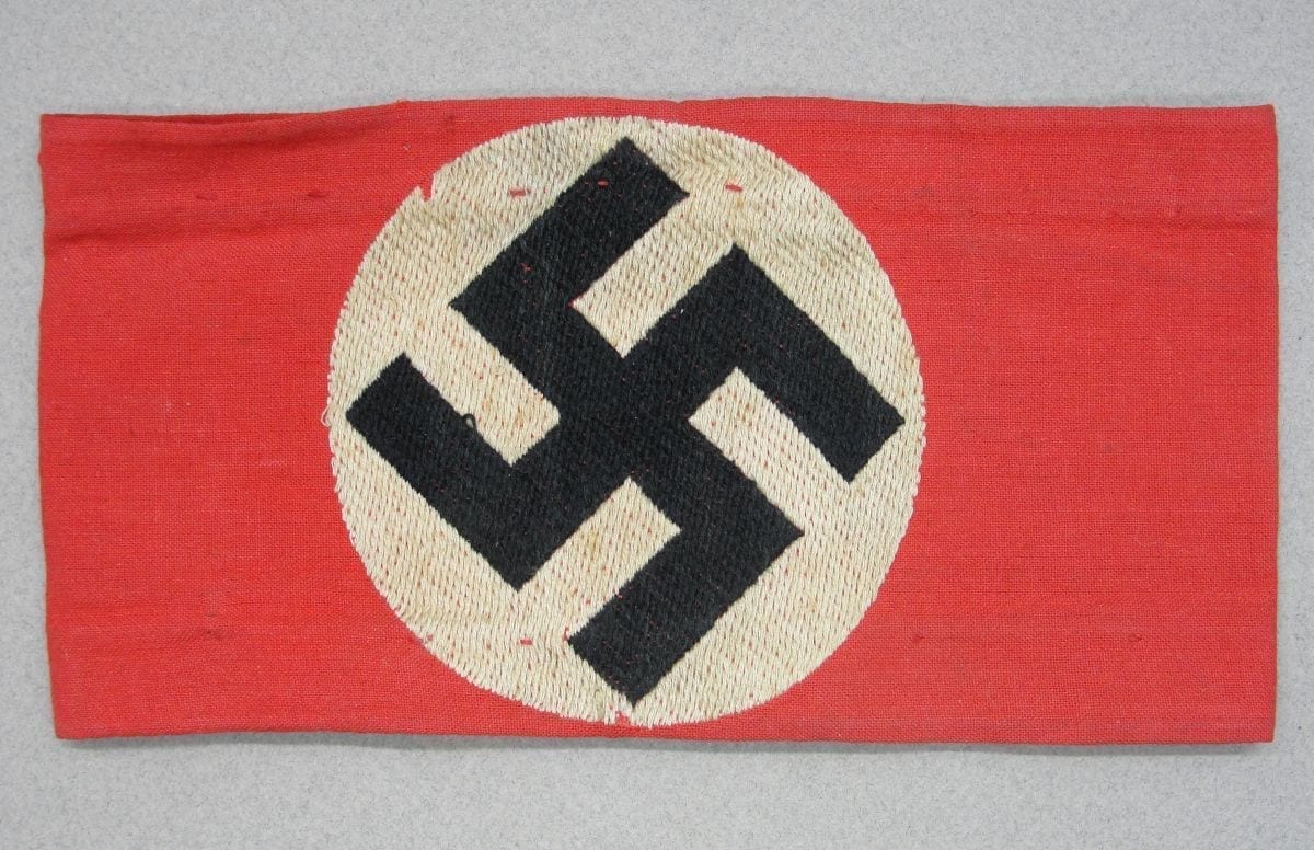 SA Reserve Armband Reversed and Worn as NSDAP Armband