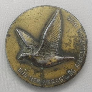 1935 German Carrier Pigeon Table Medal