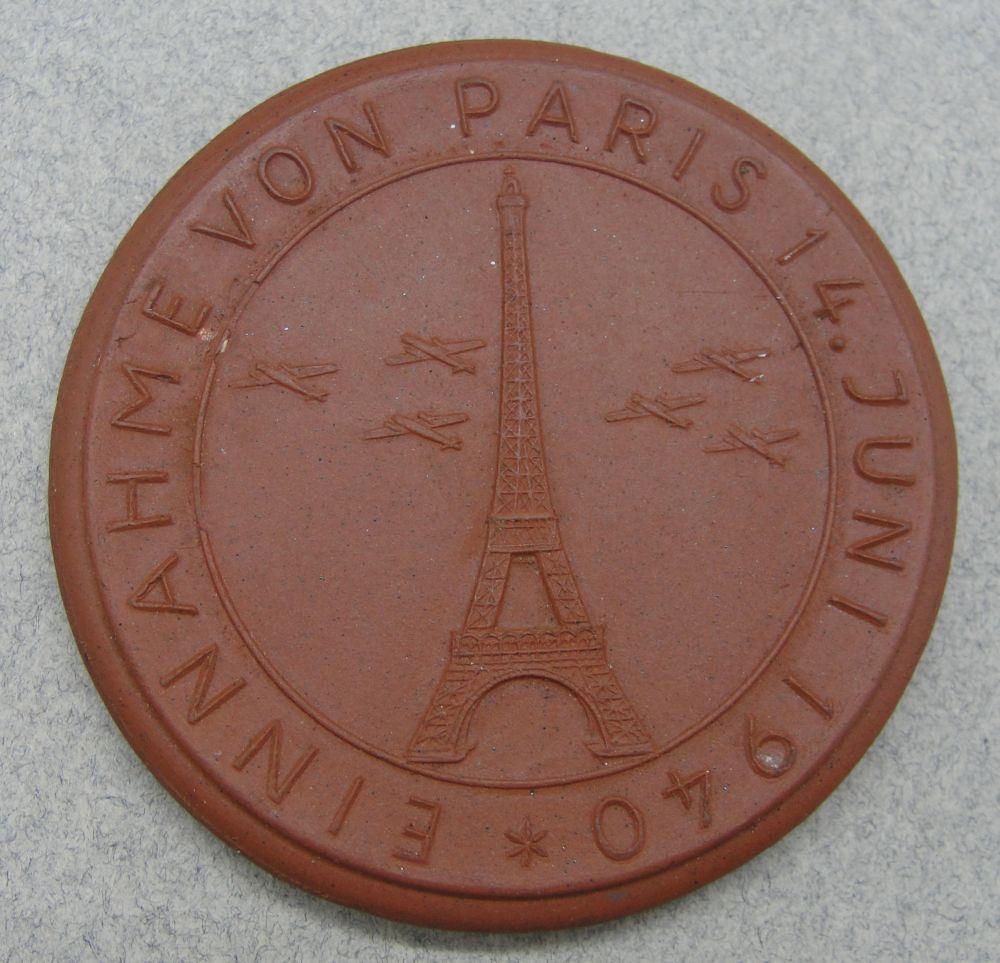 Meissen Medallion Capture of Paris 4 June 1940 In memory of the Battle of France
