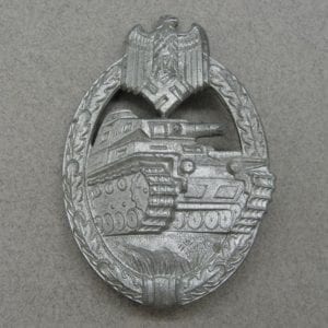 Army/Waffen-SS Panzer Assault Badge, Silver Grade - Concave Reverse
