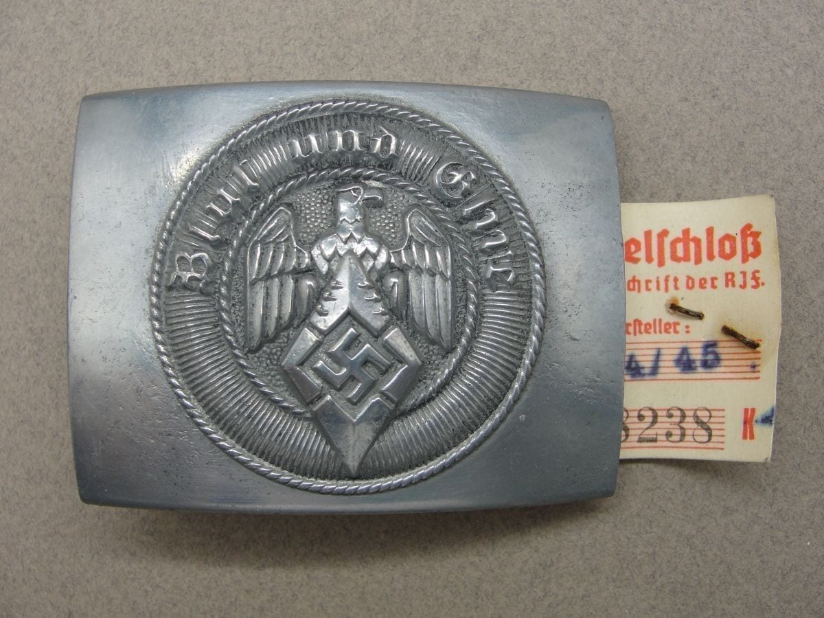 Hitler Youth Belt Buckle by "RZM M4/45" with RZM Tag