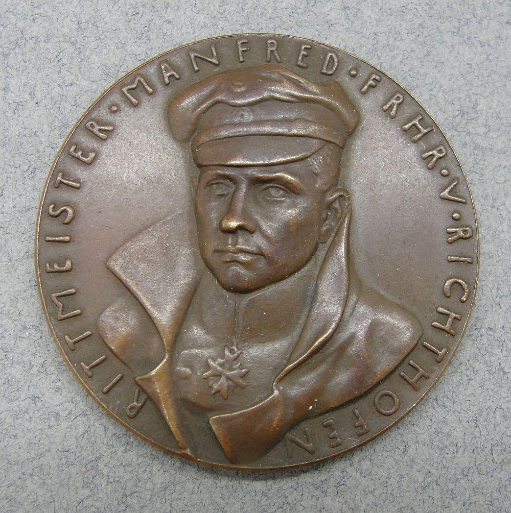 1918 Goetz Death of the Red Baron, Baron von Richthofen Bronze Medal